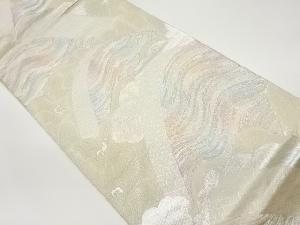 山並みに荒波模様織出し袋帯